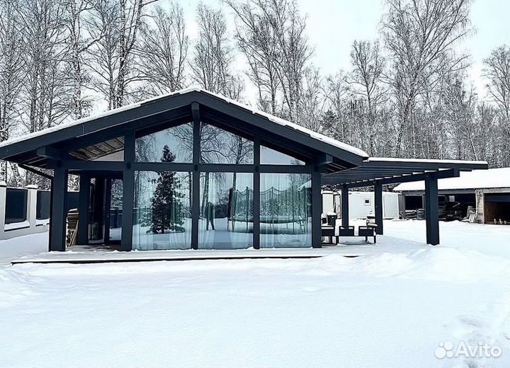 Панорамные окна в коттедж