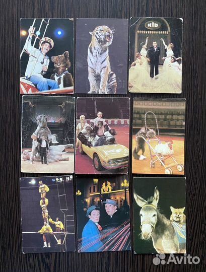 Календари карманные СССР, серия Цирк