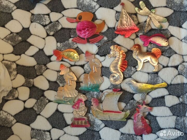 Елочные игрушки картонаж СССР