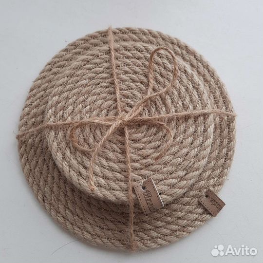 Салфетки под горячее из джута (набор)