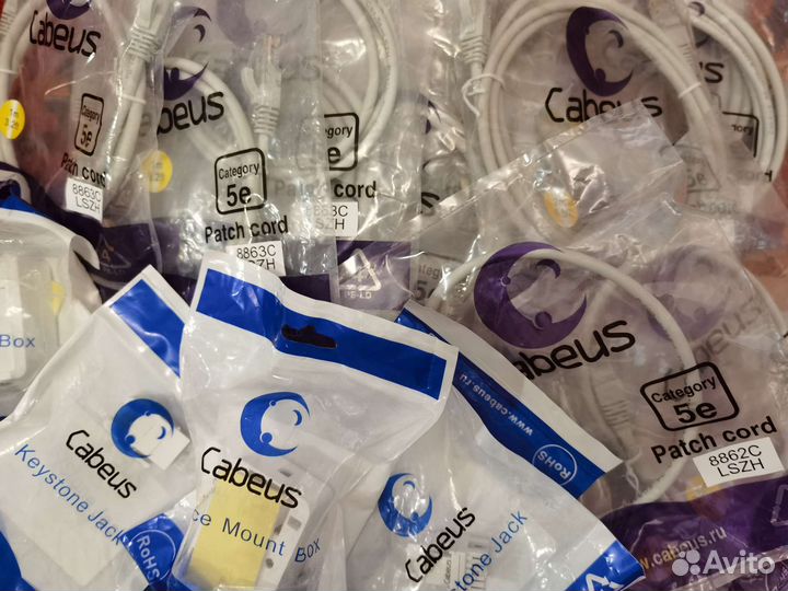 Патч корд Cabeus розетка rj45