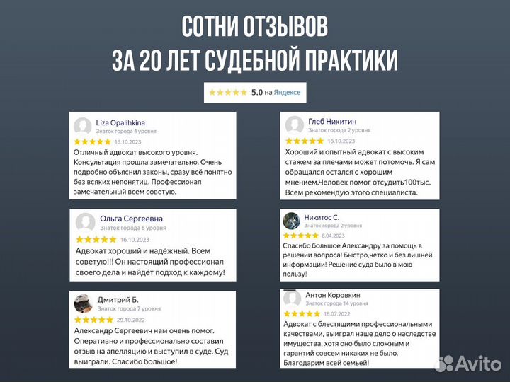 Адвокат / Юрист Наследство/Семейные/Жилищные дела