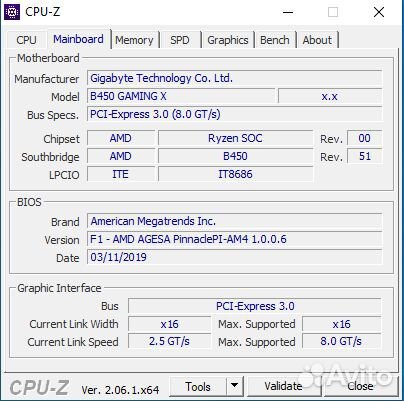 Материнская плата Gigabyte B450 gaming X