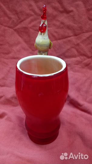 Кружка бокал СССР с петушком петух Красный Май