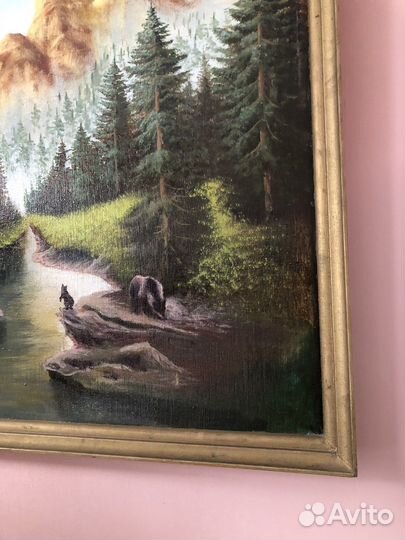 Картина маслом на холсте, большая, 1,75*0,92