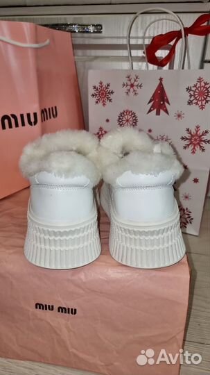 Кеды miu miu зимние 38 женские