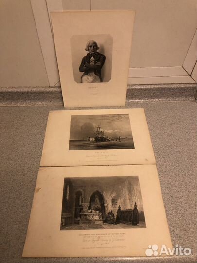 Гравюра на бумаге,Друэ Франция.Квазимодо.редкость