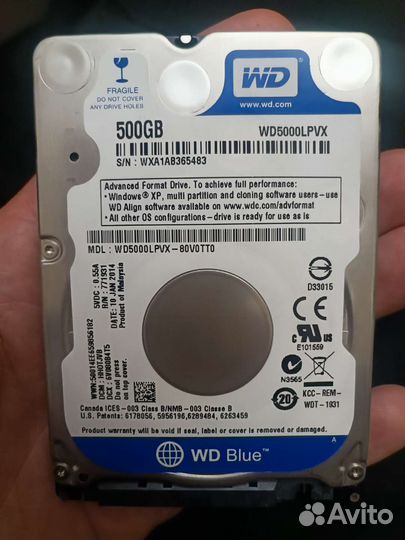 Жесткий диск для ноутбука 500 гб wd