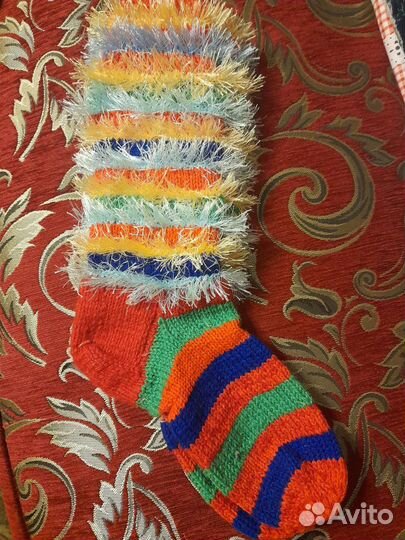 Носки ручной вязки шерстяные