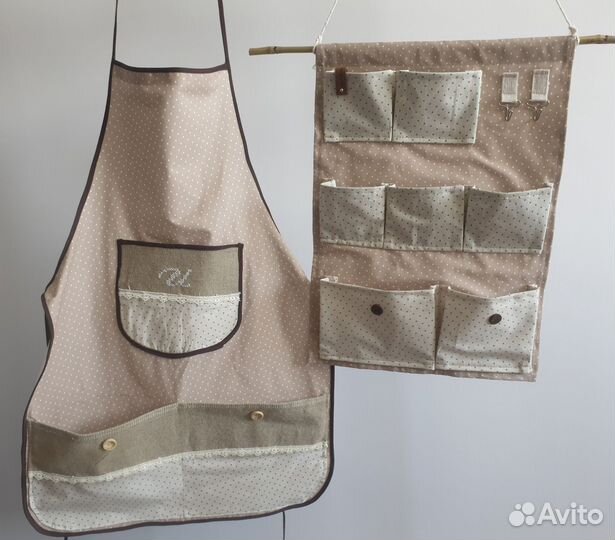 Фартук (передник), настенный органайзер (комплект)