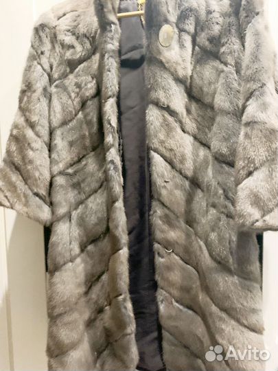 Шуба норковая 42 44 бу серая