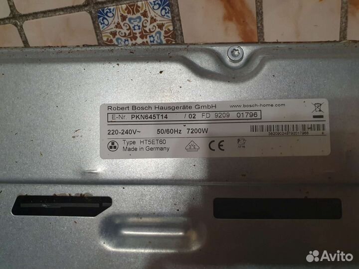 Варочная панель электрическая bosch