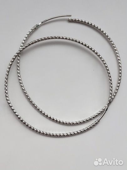 Серебряные серьги кольца