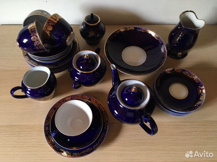 Чайный сервиз лфз кобальт «Золотой фриз»