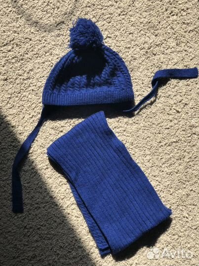 Шапка и шарф для девочки/комплект, 2-4 года