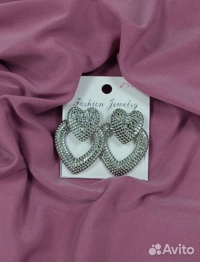 Серьги сердца