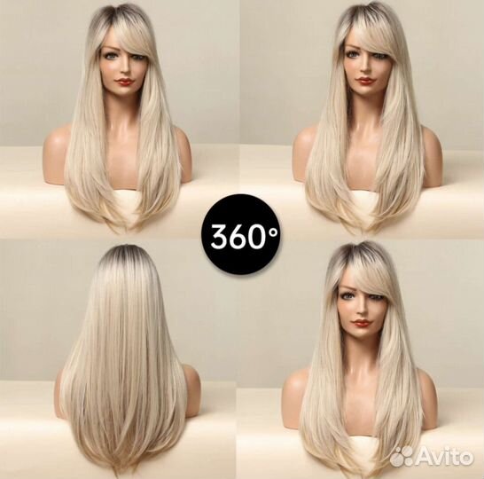 Парик блонд длинный