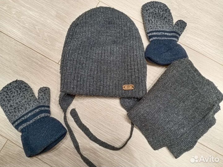 Шапка и шарф журавлик 46/48