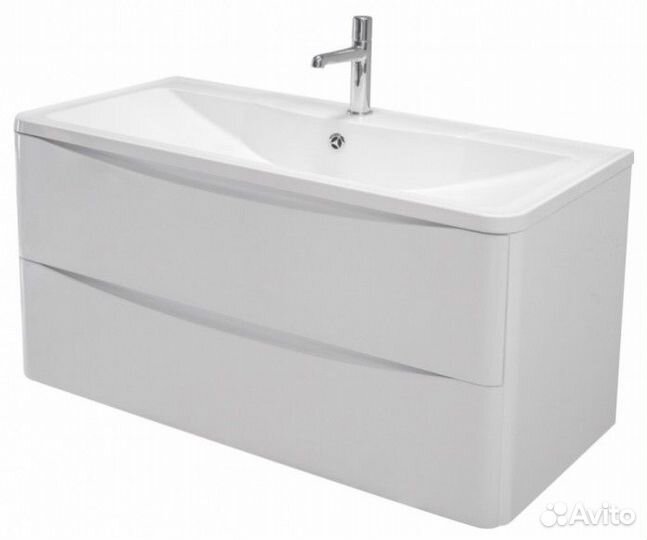 Тумба с раковиной BelBagno Acqua 90 см, цвет белый