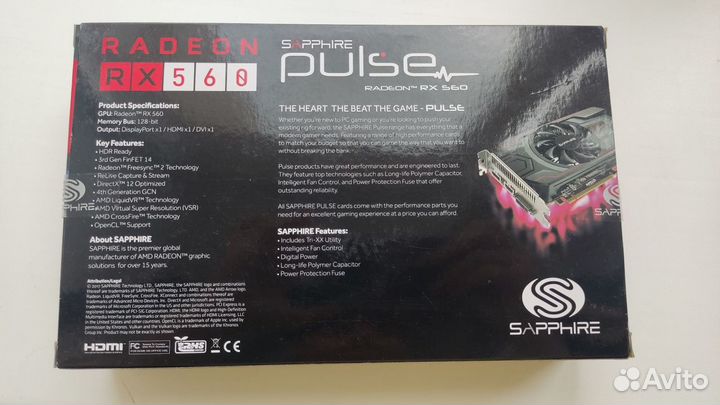 Видеокарта AMD Radeon RX 560 Series, 4gb