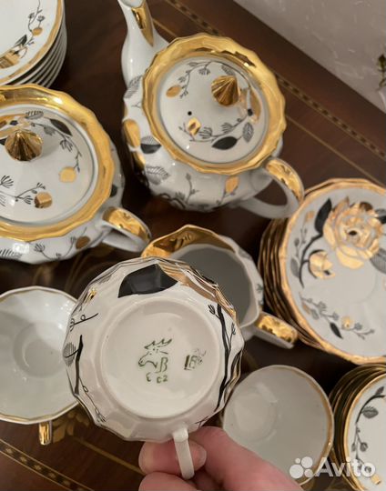 Чайный сервиз Золотая роза. Пр-во 