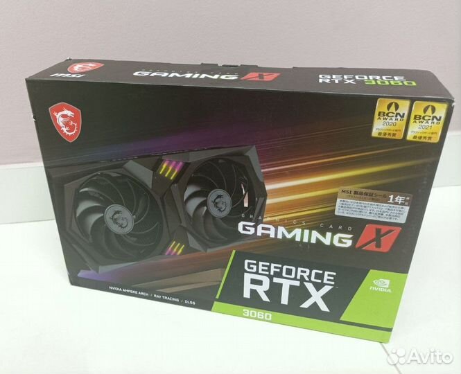 MSI RTX 3060 Gaming X 12 Гб (+гарантия 6 месяцев)