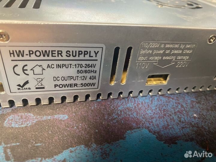 Импульсный блок питания 12v 40 ампер