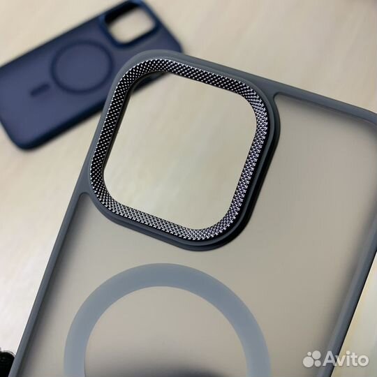 Чехол на iPhone 14 Pro Max MagSafe MetSafe серый