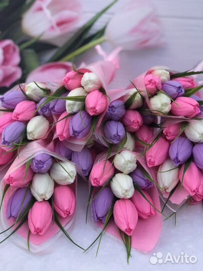 Мыло ручной работы Букет Тюльпанов