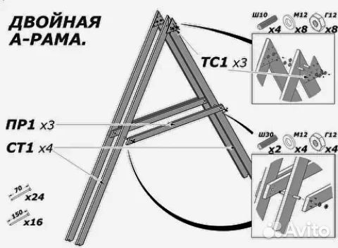 Каркас а-фрейм, барнхаус