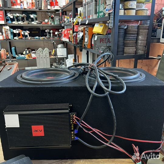 Сабвуфер пасивный Молот 300w X2