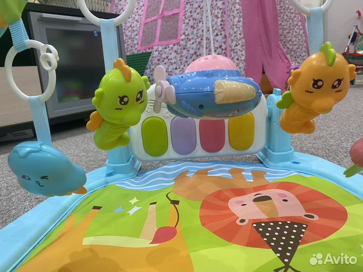 Детский развивающий коврик с пианино 70х45х45 см