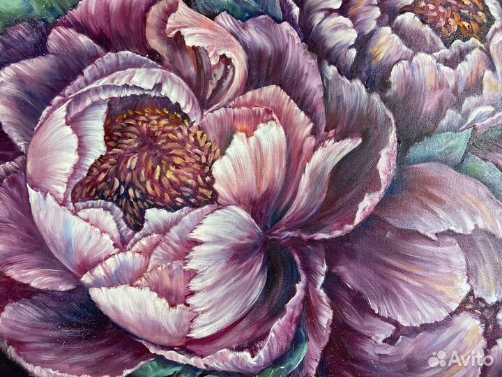 Картина маслом на холсте цветы