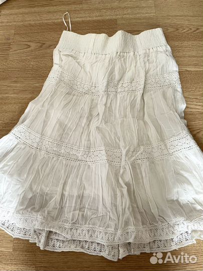 Юбка белая длинная Zolla