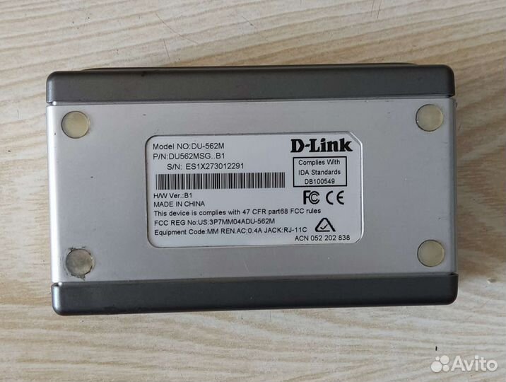 Внешний модем для шины USB 56Kбит/с V.92/V.90