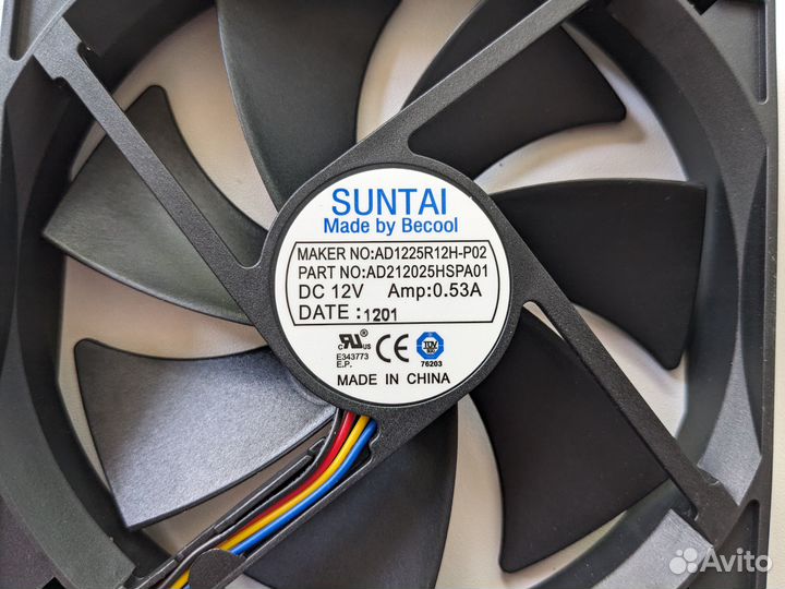 Кулер серверный 120мм Becool Suntai 12В 0.53А PWM