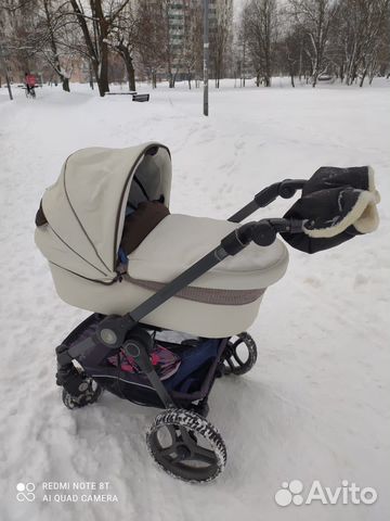 Коляска 2 в 1 teutonia эко кожа