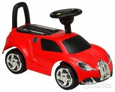 Машина-каталка Блеск красный Новая с браком