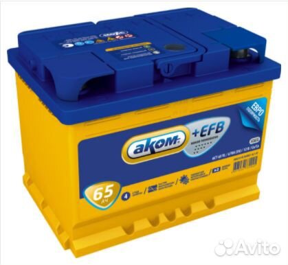 Аккумулятор Аком EFB+ 65Ah, 670A доставка