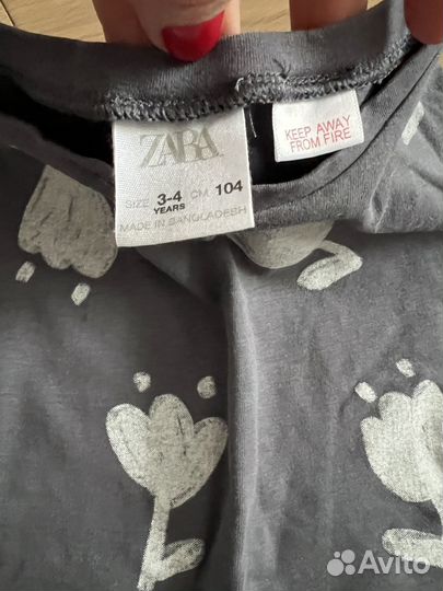 Джинсы лонгслив Zara на 4-5 лет 110см