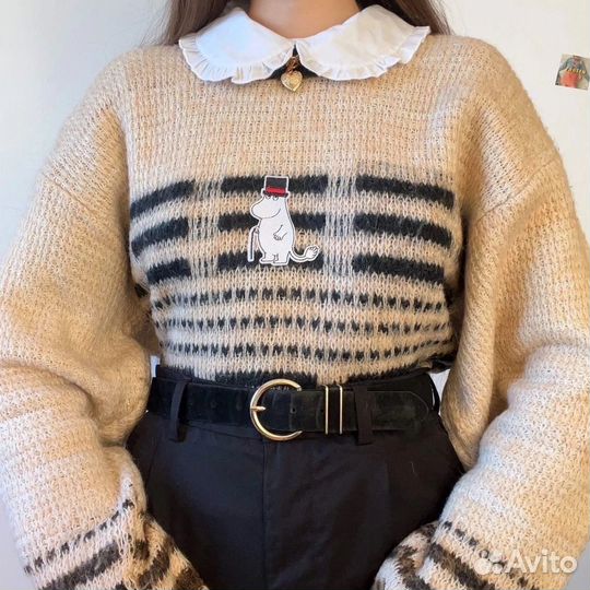 Свитер винтажный с муми троллем