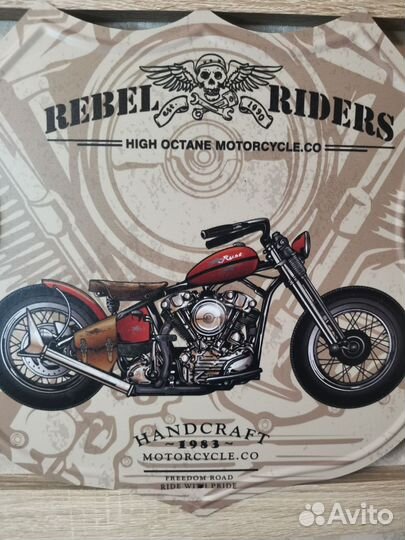 Декор на стену Rebel riders мото