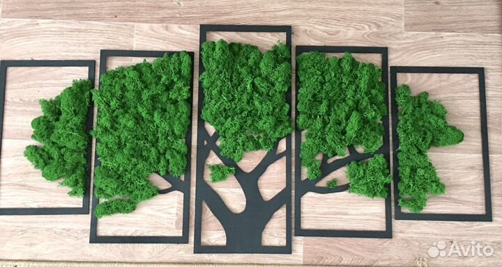 Панно Дерево со мхом 120*55