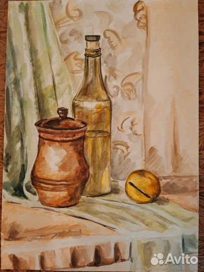 Картины. Акварель. Гуашь. Натюрморт