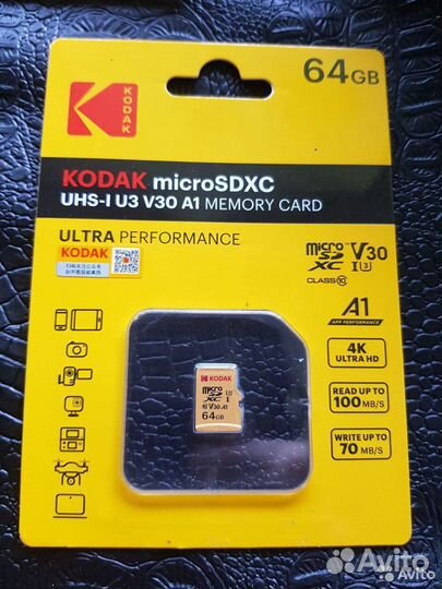 Micro SD XC HC UHS I u1 u3 Скоростная 4k Оригинал