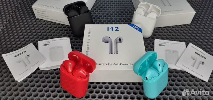 I12 TWS Беспроводные наушники Анимация Микрофон