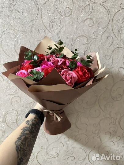 Букет цветов из мыла