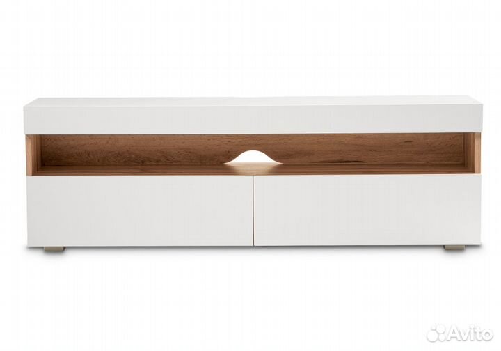 Тв-тумбы Альба дуб золотой (craft) - белый премиум