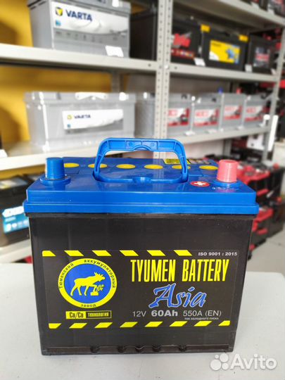 Аккумулятор 60Ач 550A Тюмень Азия Кальций D23L