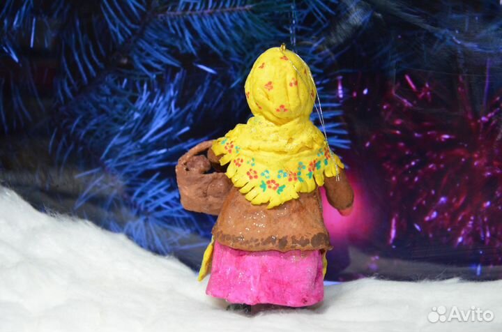 Ватные елочные игрушкм